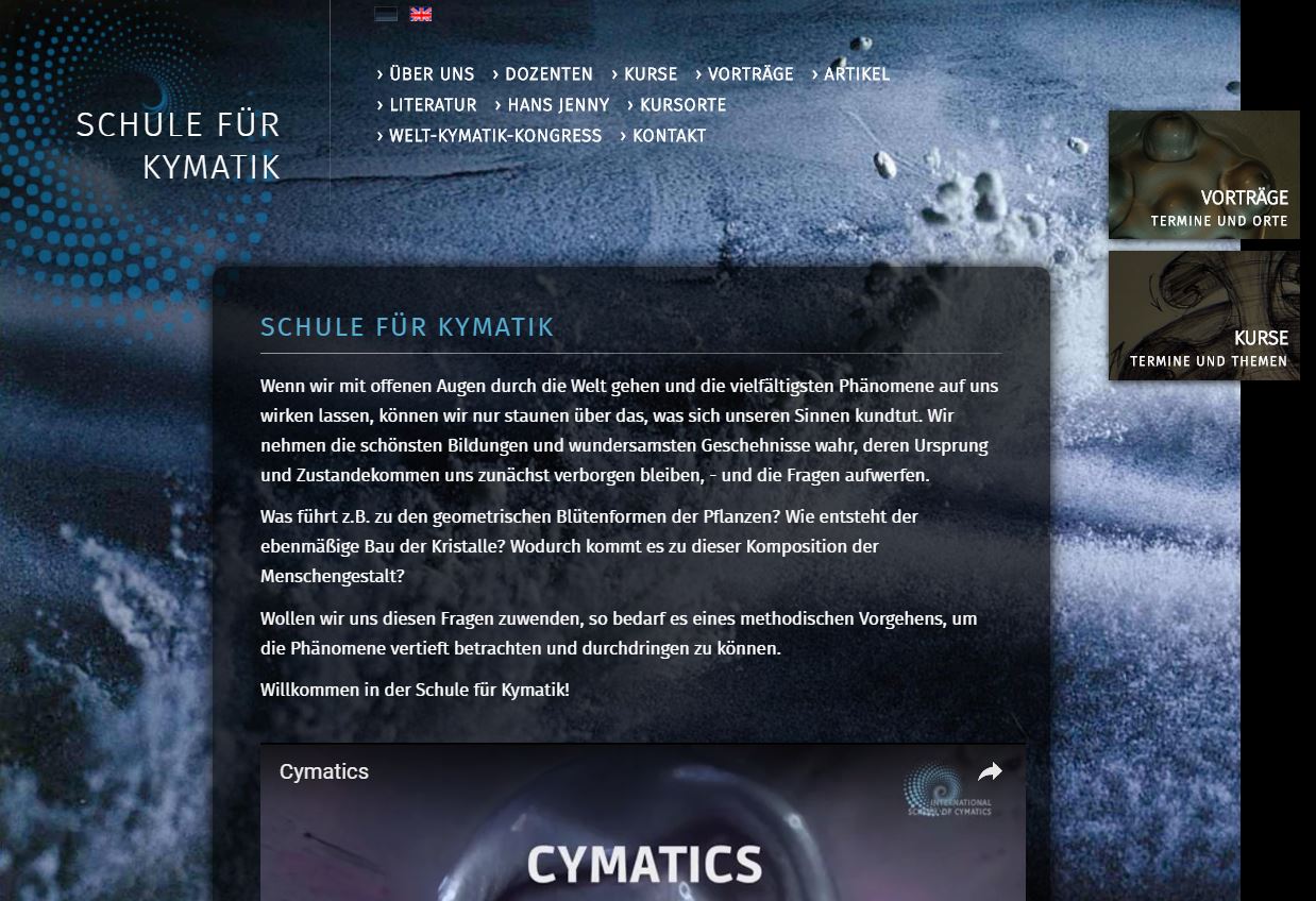Vorschau der Website Schule für Kymatik